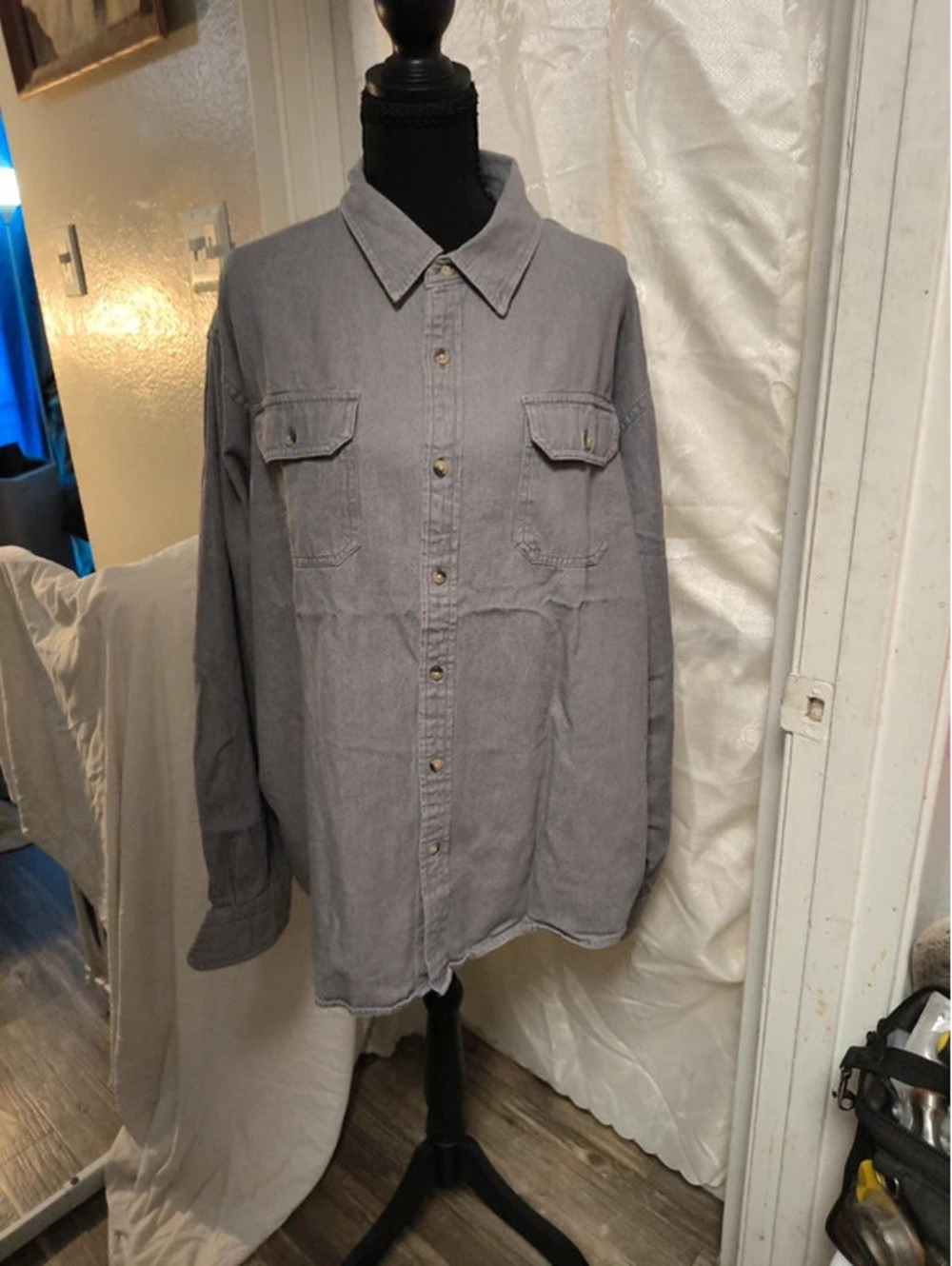 #Wrangler #UtilityShirt #Mens #PremiumQuality #Grey #XXL